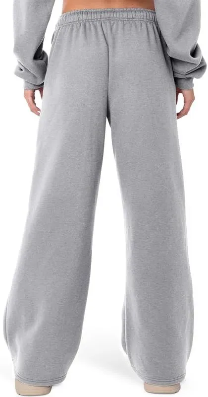 Women Straight Wide Leg Sweatpants High Waist Drawstring Baggy Jogger Pants 2024 Fall Casual Loose Athletic Trouser