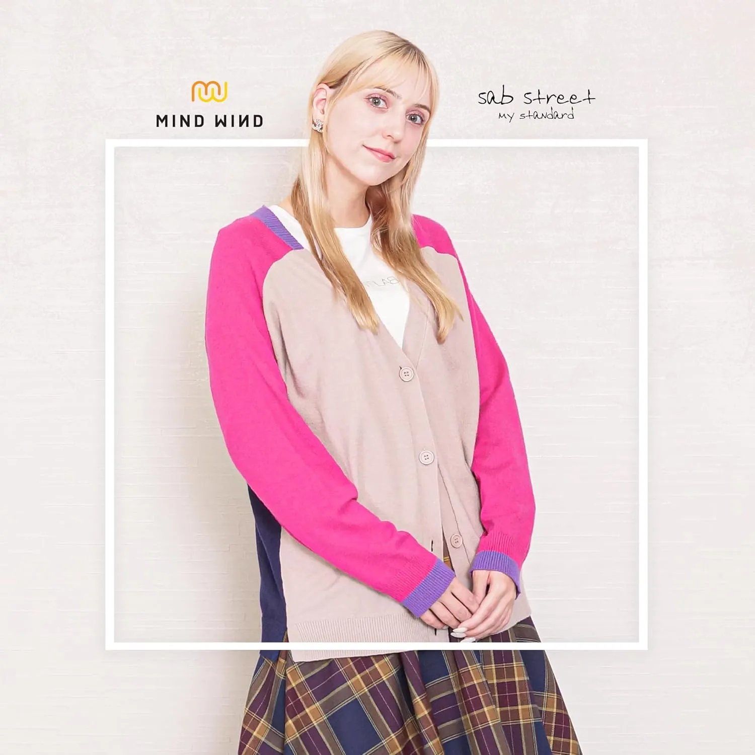 Women's Cardigan Multicolor Block Design Soft and Comfortable Button Down Sweater in Catchy Color Scheme