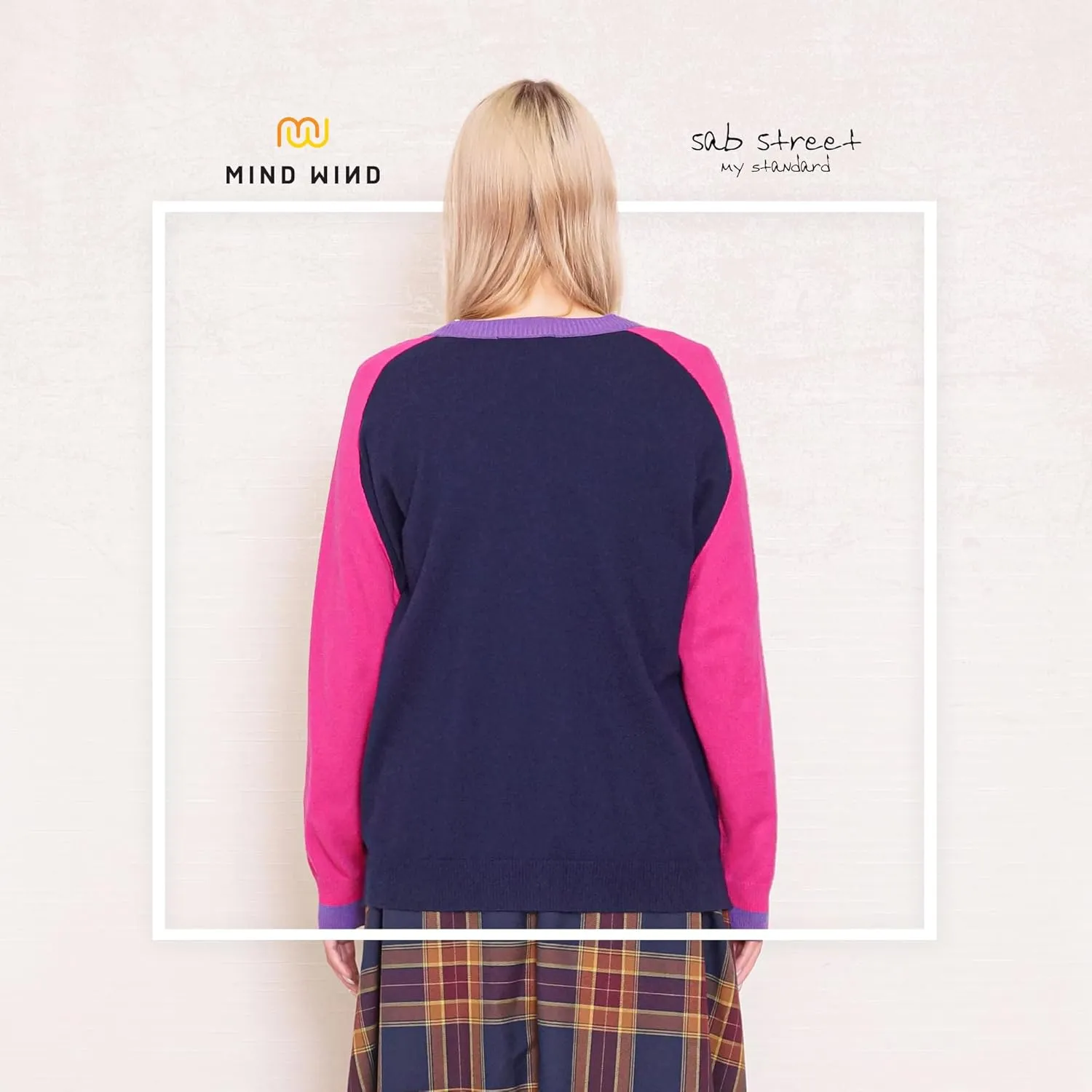 Women's Cardigan Multicolor Block Design Soft and Comfortable Button Down Sweater in Catchy Color Scheme