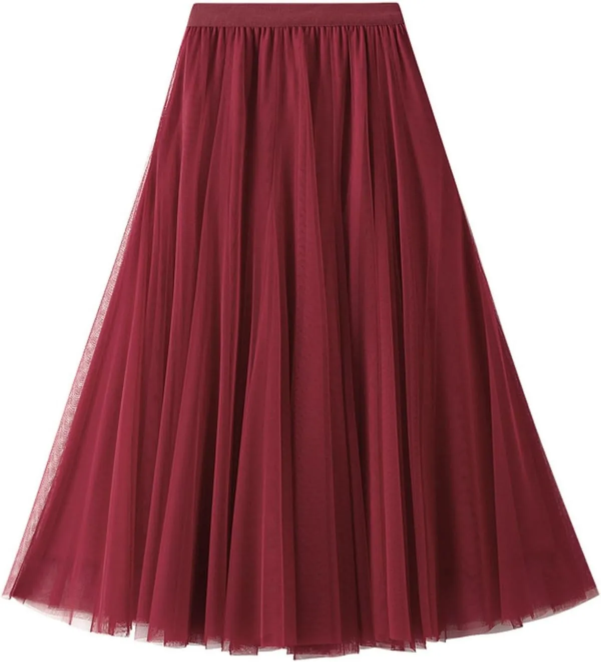 Women's Pleated Skirt, Spring and Summer High-Waisted Models, Adjustable Elastic Band, Breathable and Comfortable