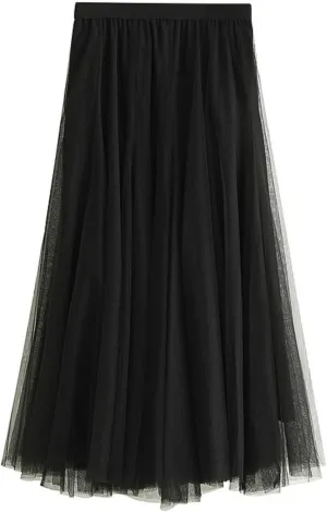 Women's Pleated Skirt, Spring and Summer High-Waisted Models, Adjustable Elastic Band, Breathable and Comfortable