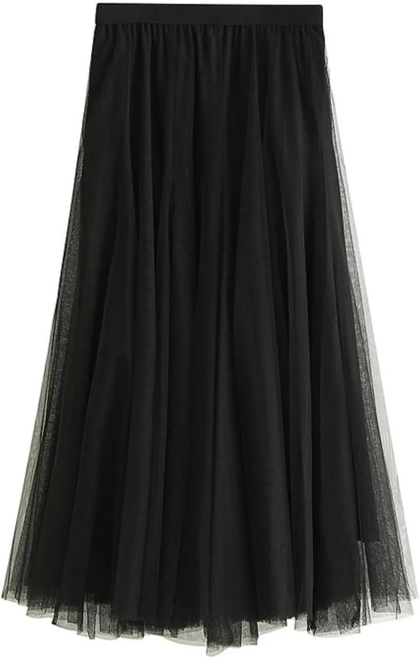 Women's Pleated Skirt, Spring and Summer High-Waisted Models, Adjustable Elastic Band, Breathable and Comfortable