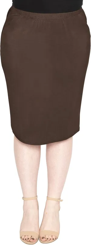 Women's Plus Size Soft Stretch MIDI Skirt | Comfortable for Women | X-Large - 6X