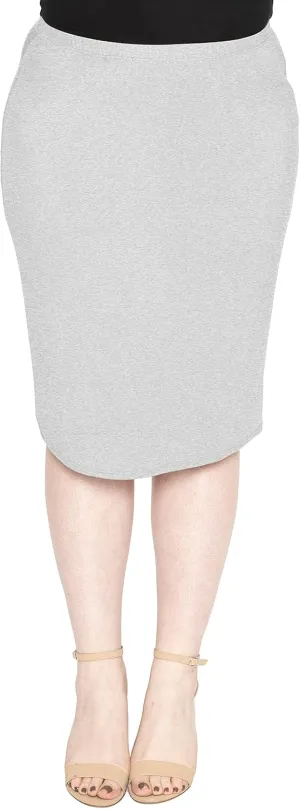 Women's Plus Size Soft Stretch MIDI Skirt | Comfortable for Women | X-Large - 6X