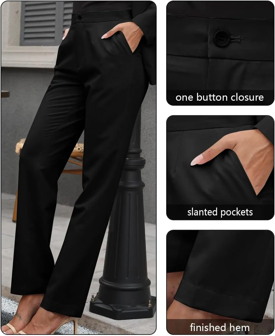 Women's Professional Suit 2 Piece Slim Fit Outfit Business Office Work Tuxedo Blazer Pants Suits