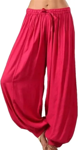 Women's Solid Color Casual Simple Comfortable Flowing Large Size Dance Harem Pants