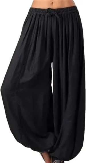 Women's Solid Color Casual Simple Comfortable Flowing Large Size Dance Harem Pants