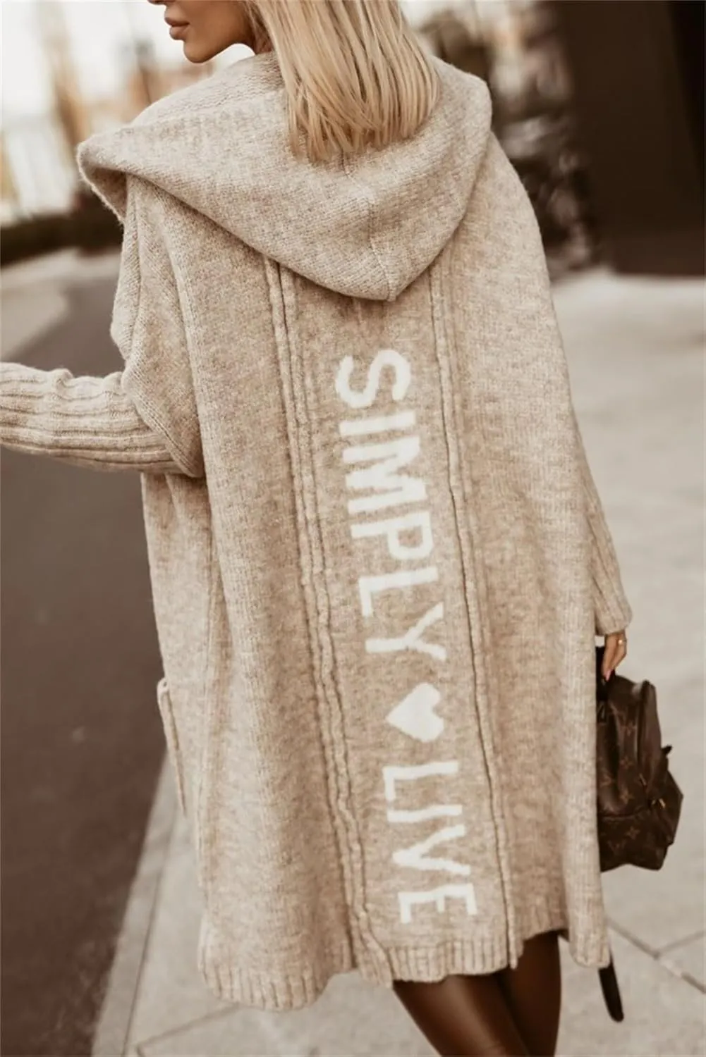Womens Trendy Cardigan Winter 2023 Plus Size Open Front Long Sleeve Casual Chunky Knit Outerwear with Pockets