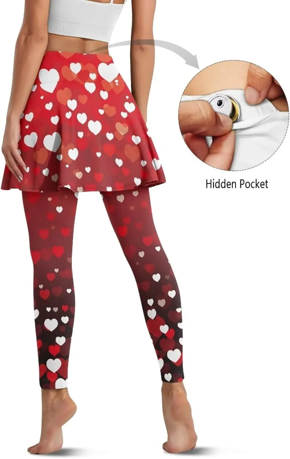 Womens Yoga Leggings with Skirts Tennis Skirts with Breathable Comfortable Skirted XS-3XL