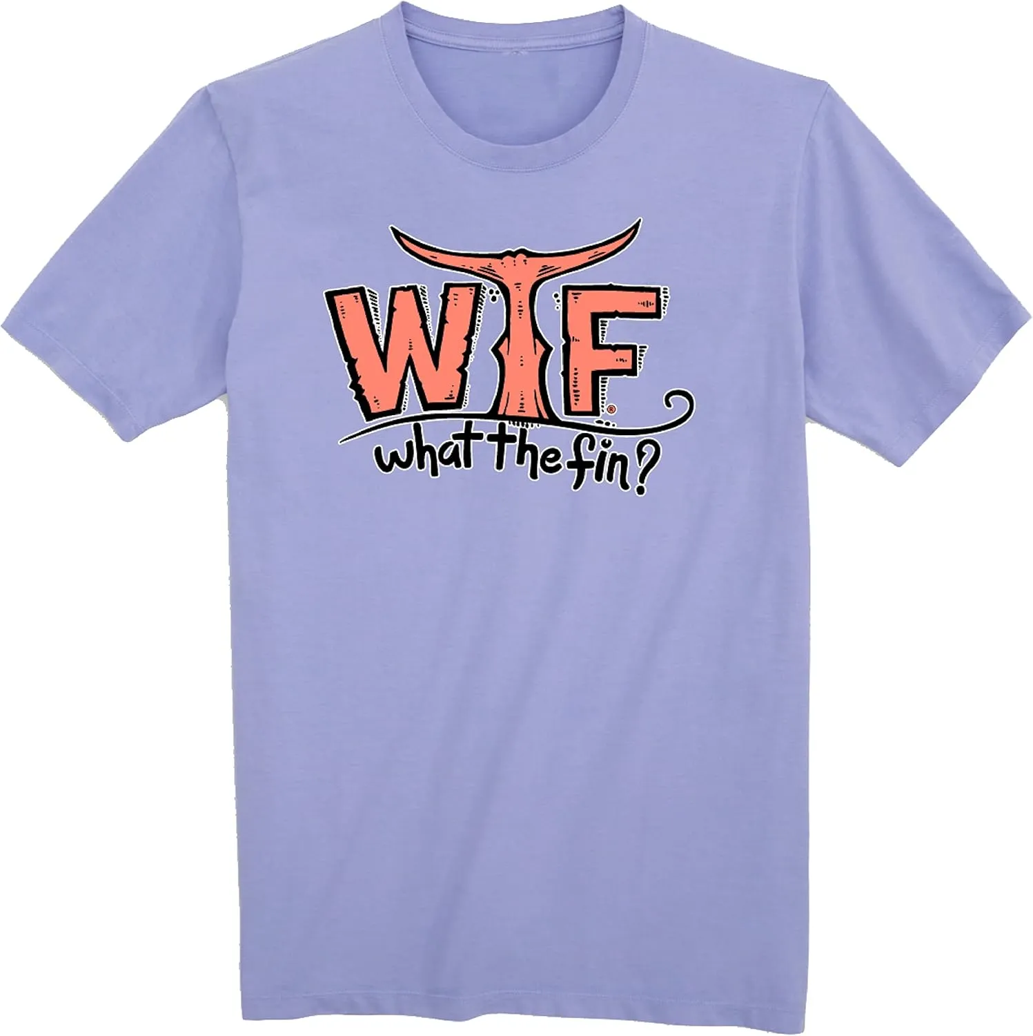 WTF WHAT THE FIN? Short-Sleeve Feels Good Soft Cotton T-Shirt - WTF Classic Logo