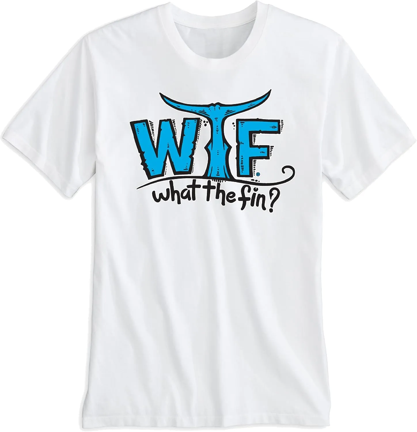 WTF WHAT THE FIN? Short-Sleeve Feels Good Soft Cotton T-Shirt - WTF Classic Logo