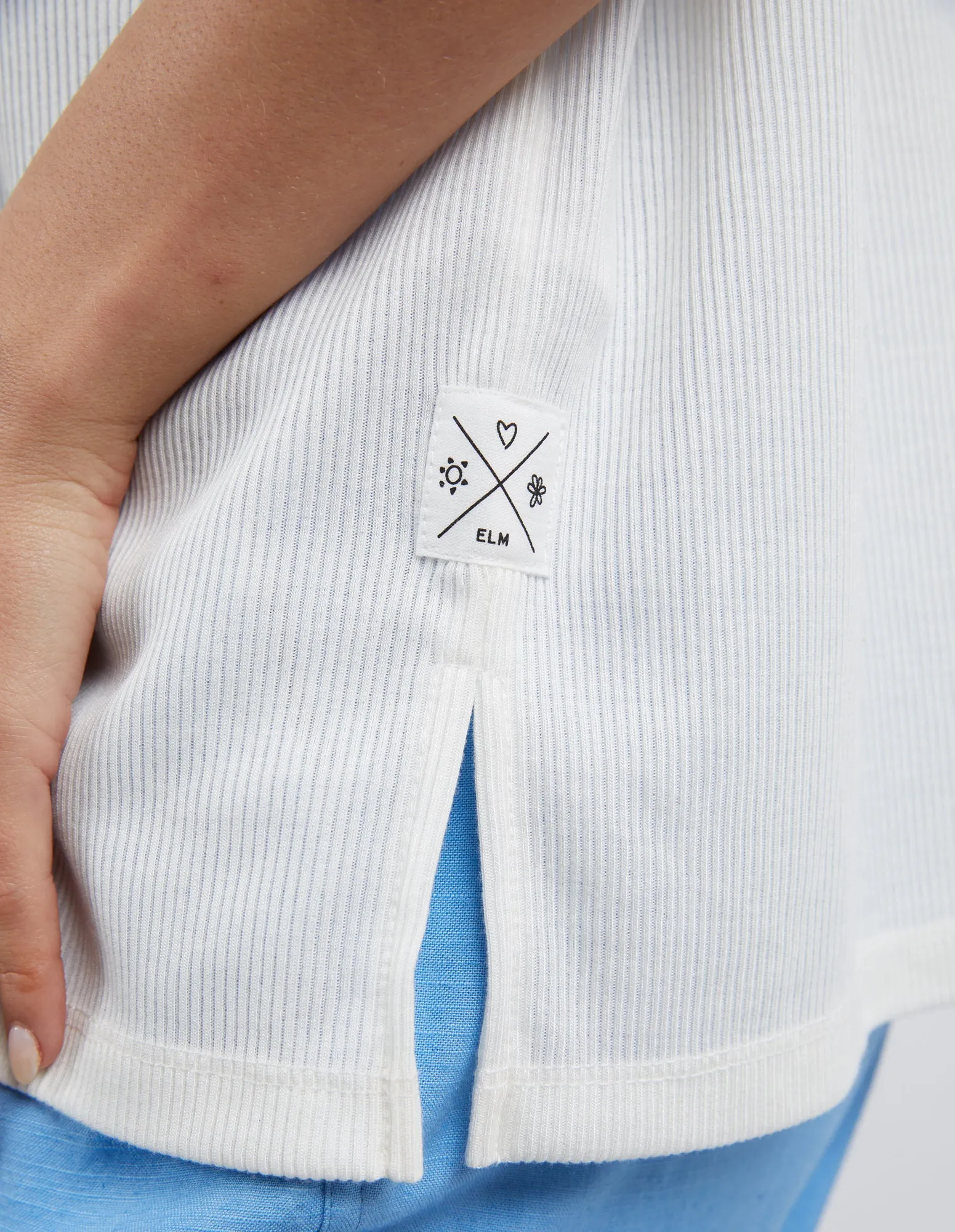 Xanthe Rib Tee Toasted Coconut