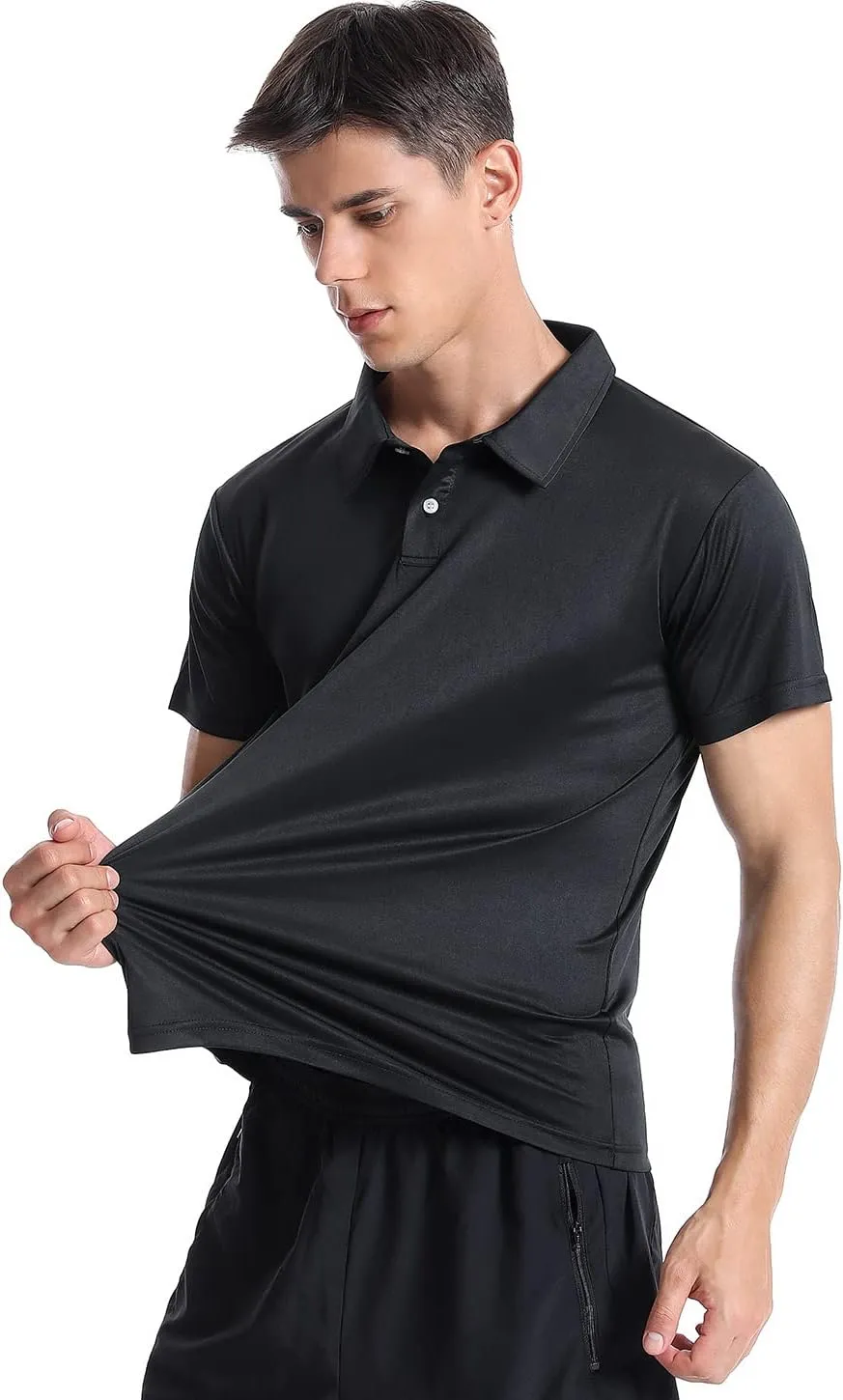 Xelky Men's Polo Shirts Quick Dry Short Sleeve Golf Athletic Shirt Moisture Wicking Casual Work Collared Polos 4 Pack