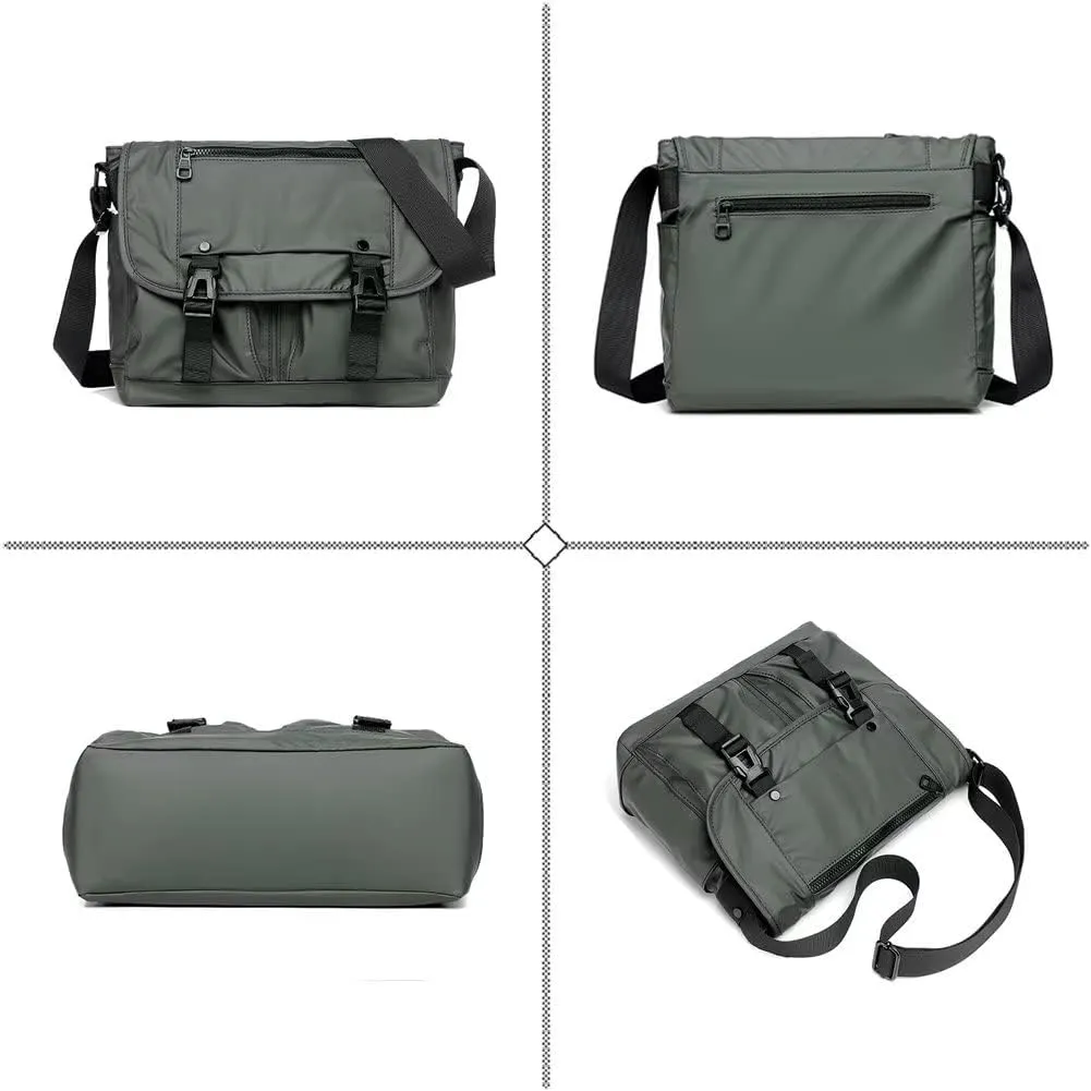 Yohora Men's Crossbody Bag Waterproof Messenger Satchel Lightweight Shoulder Bag Multi-Pocket Briefcase