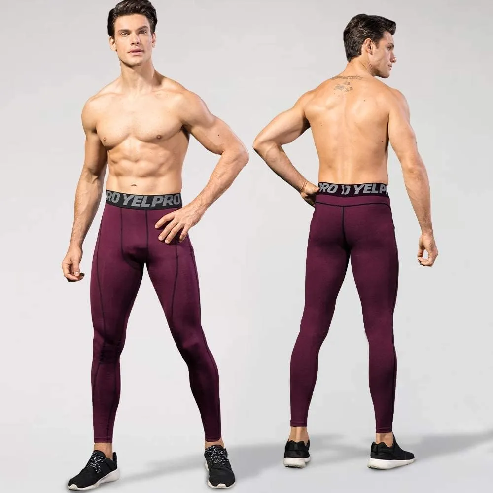 Yuerlian Men's Compression Pants Cool Dry Baselayer Tights Leggings
