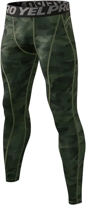 Yuerlian Men's Compression Pants Cool Dry Baselayer Tights Leggings