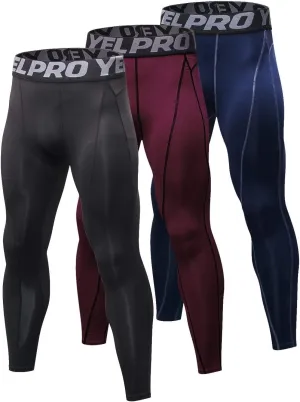 Yuerlian Men's Compression Pants Cool Dry Baselayer Tights Leggings