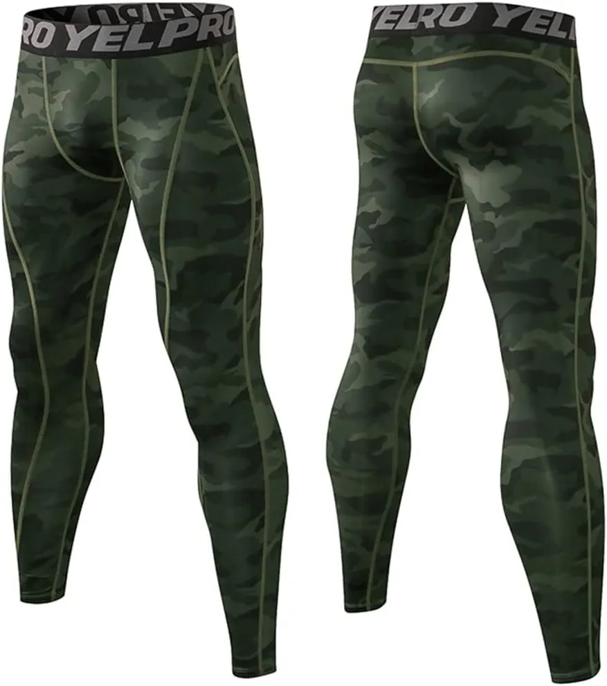Yuerlian Men's Compression Pants Cool Dry Baselayer Tights Leggings
