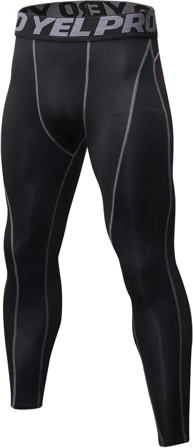 Yuerlian Men's Compression Pants Cool Dry Baselayer Tights Leggings