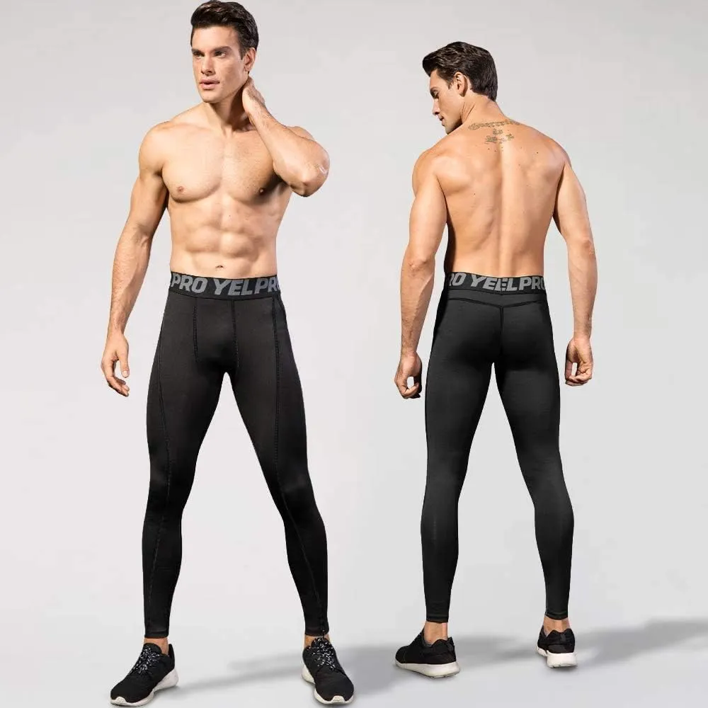 Yuerlian Men's Compression Pants Cool Dry Baselayer Tights Leggings