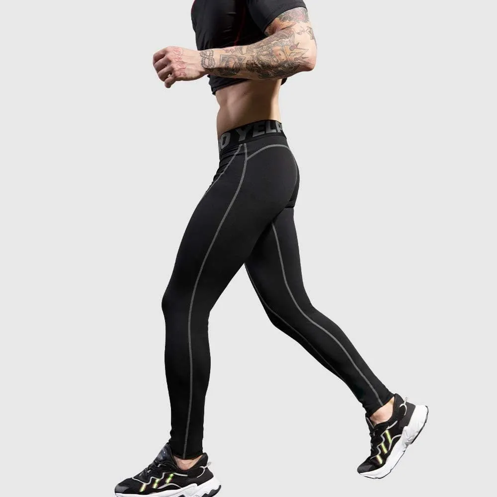 Yuerlian Men's Compression Pants Cool Dry Baselayer Tights Leggings