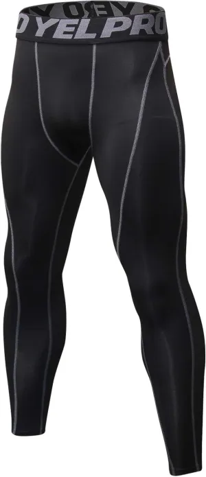 Yuerlian Men's Compression Pants Cool Dry Baselayer Tights Leggings