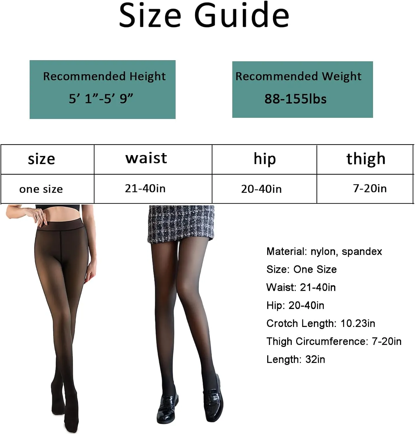 ZQFFB Fleece Lined Tights Women Leggings Black Warm Sheer Fleece Pantyhose Winter Thick Thermal Tights